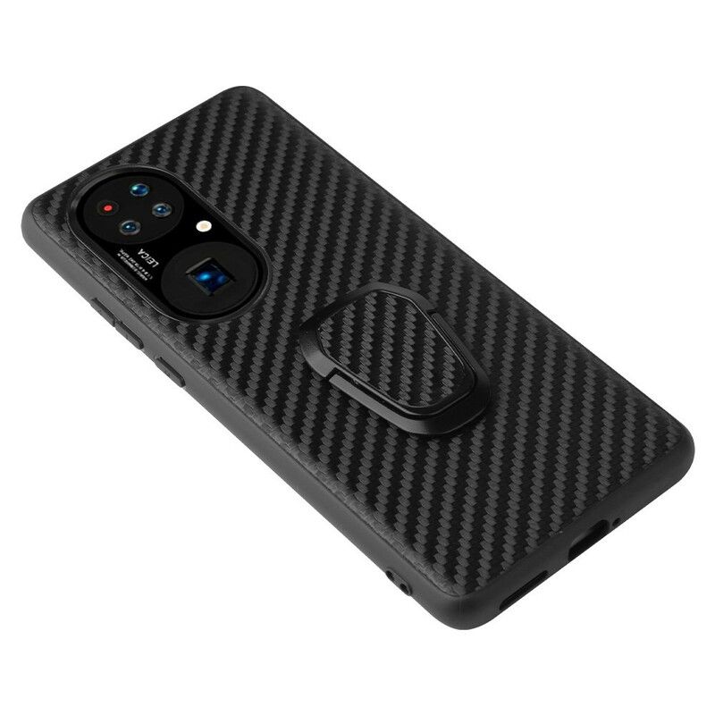 Deksel Huawei P50 Pro Carbon Fiber Support Ring Beskyttelse Deksel