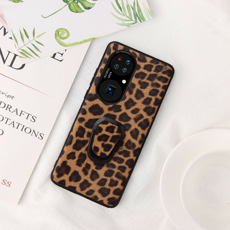 Deksel Huawei P50 Pro Mobildeksel Leopard-stil Ringstøtte