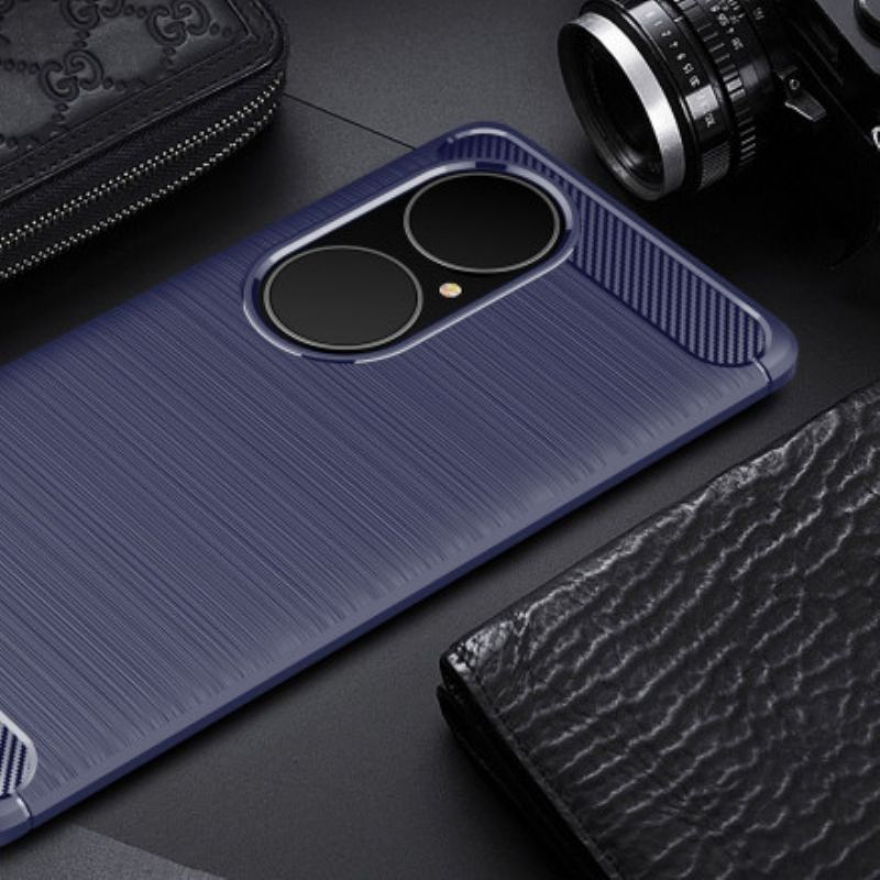 Deksel Til Huawei P50 Pro Børstet Karbonfiber