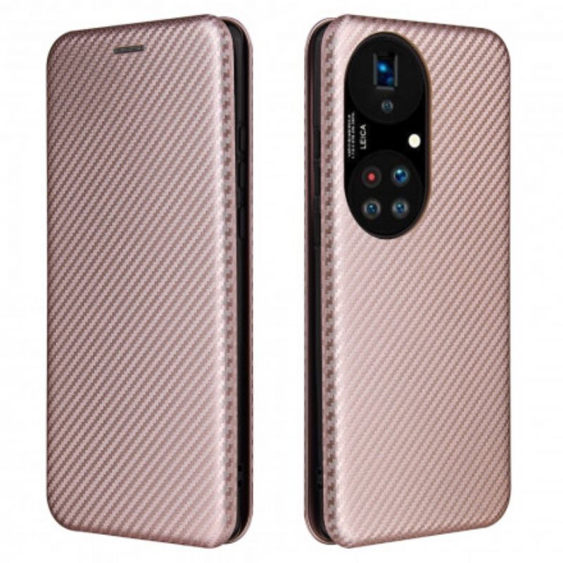 Folio Deksel Huawei P50 Pro Karbonfiber