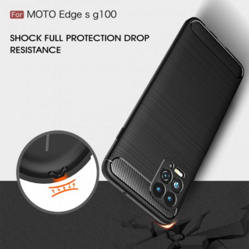 Deksel Moto G100 Børstet Karbonfiber