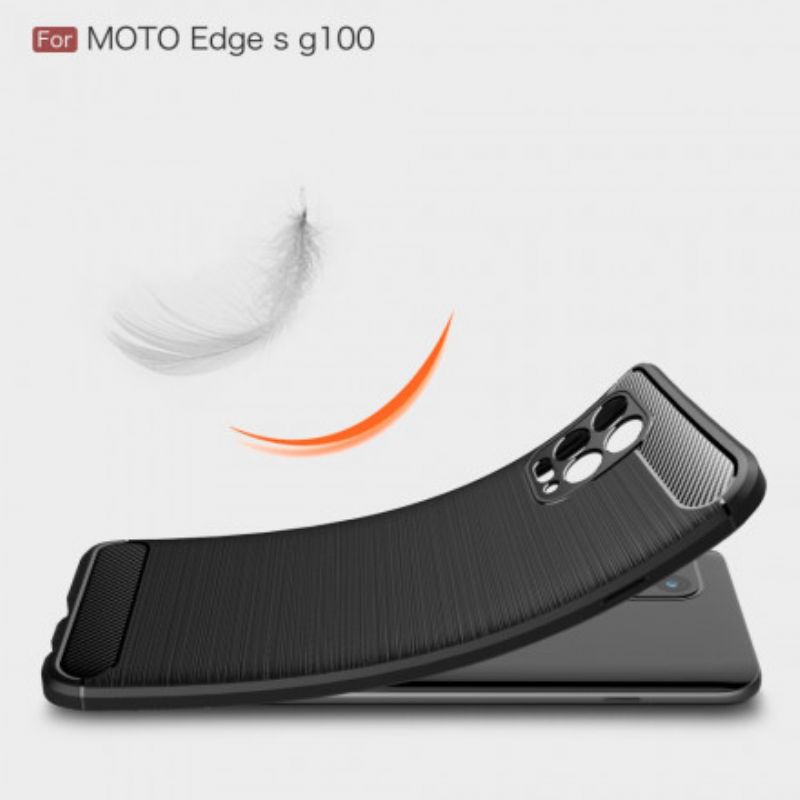 Deksel Moto G100 Børstet Karbonfiber