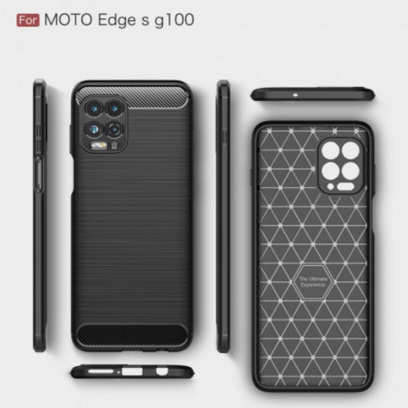 Deksel Moto G100 Børstet Karbonfiber