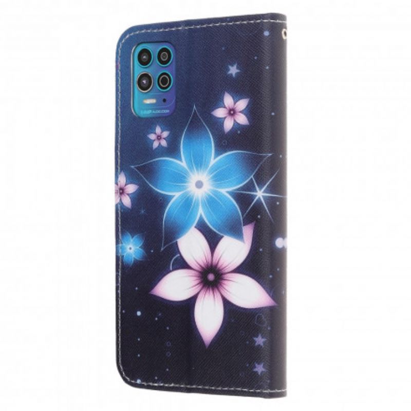 Folio Deksel Moto G100 Lunar Strappy Flowers