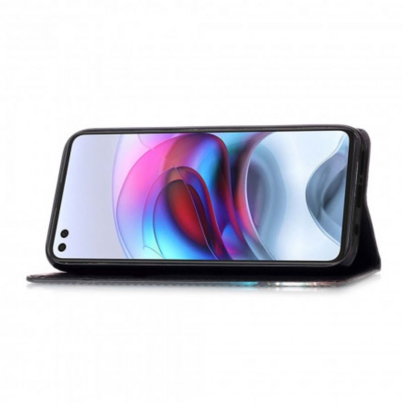 Folio Deksel Moto G100 Moonlight Cat