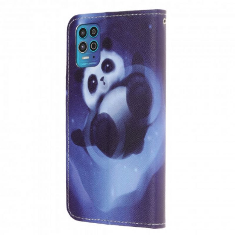 Folio Deksel Til Moto G100 Panda Space Strappy