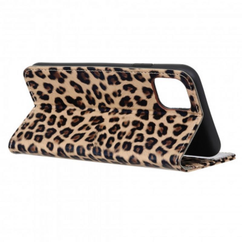 Lærdeksel Folio Deksel Moto G100 Mobildeksel Leopard