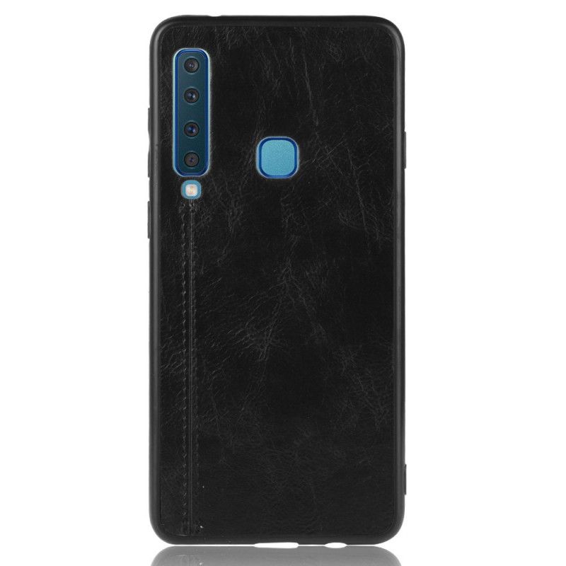 Deksel Samsung Galaxy A9 Svart Sydd Skinneffekt