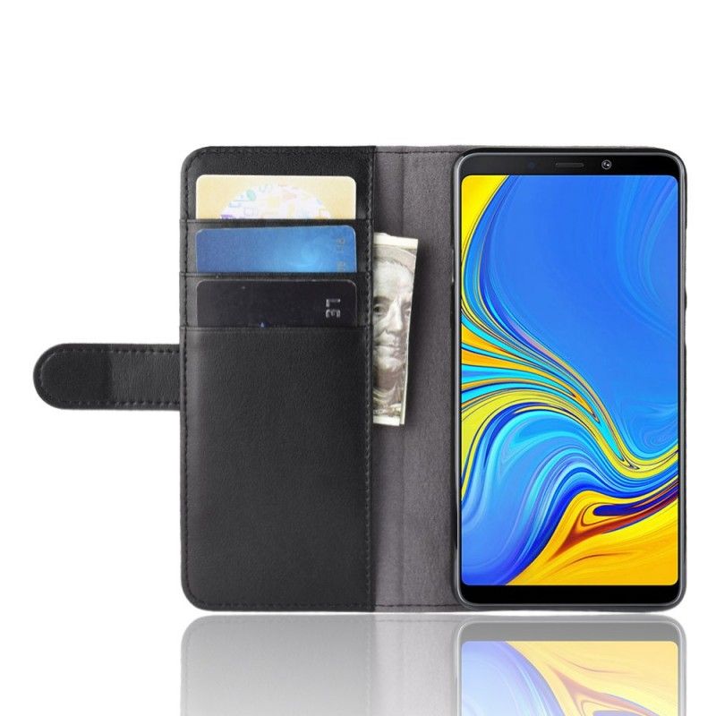 Folio Deksel for Samsung Galaxy A9 Brun Delt Skinn