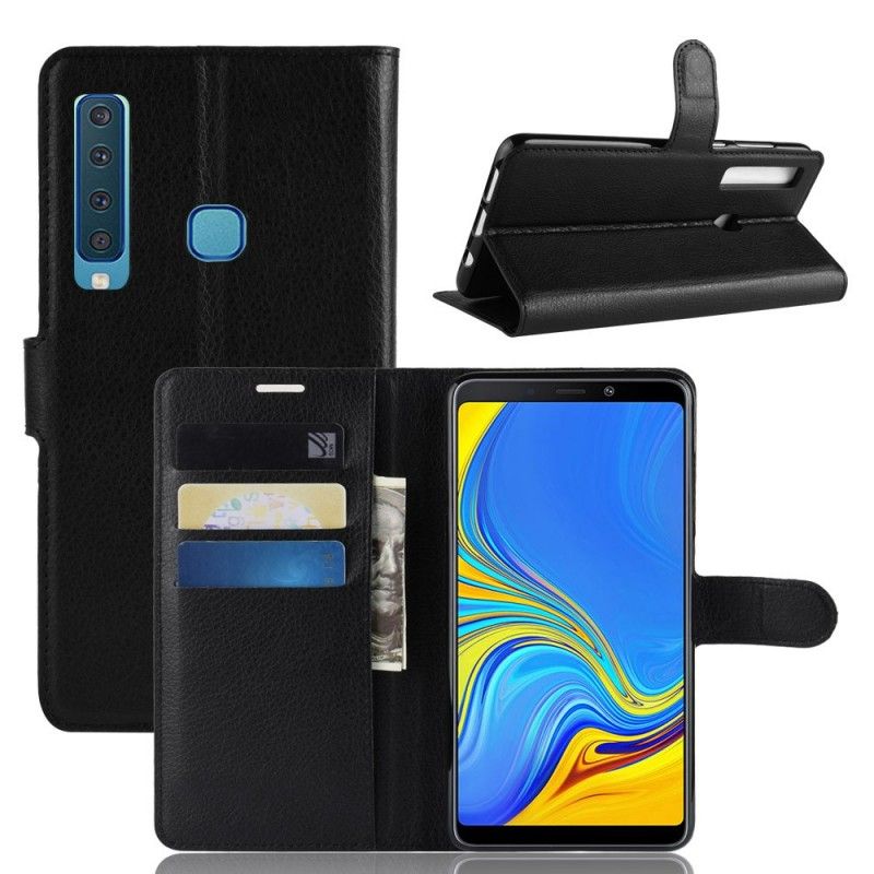 Folio Deksel Samsung Galaxy A9 Hvit Retro Litchi Beskyttelse