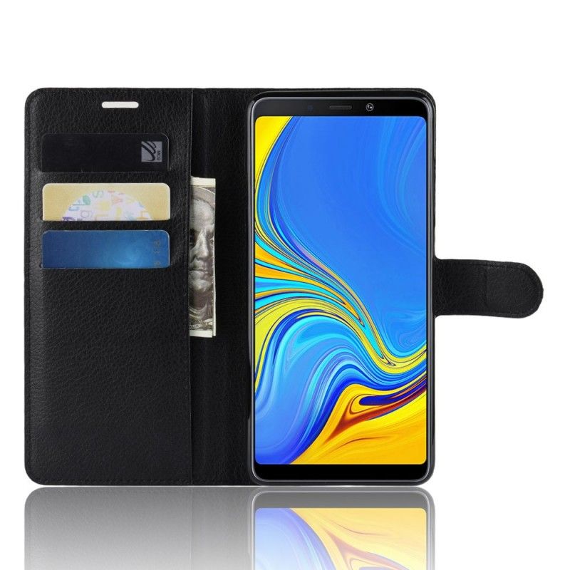 Folio Deksel Samsung Galaxy A9 Hvit Retro Litchi Beskyttelse