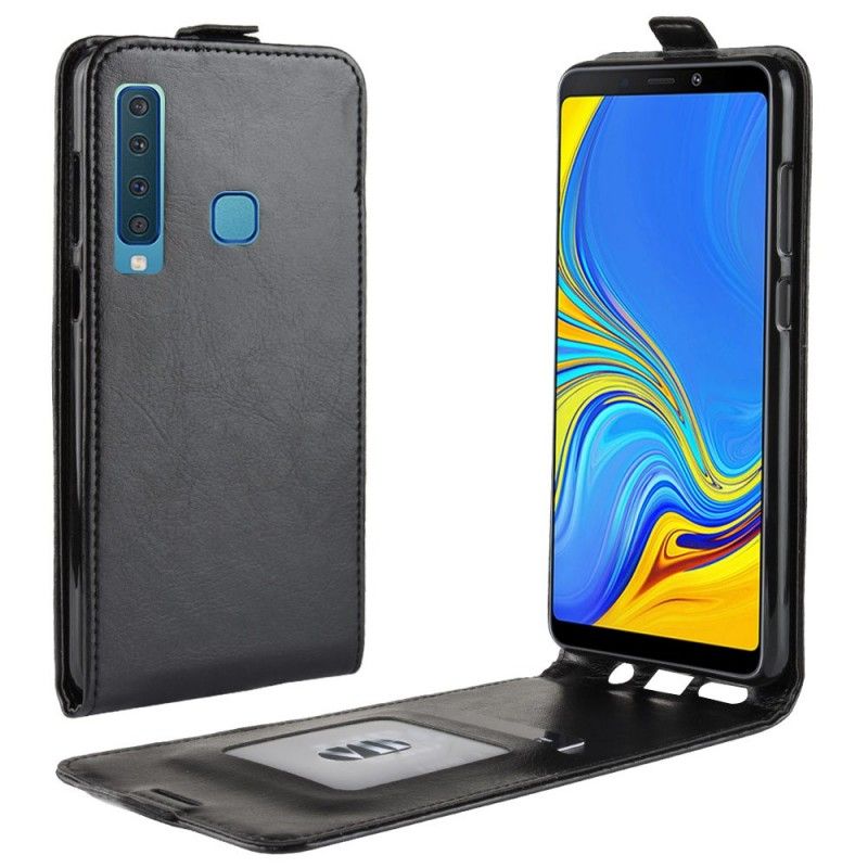 Folio Deksel Samsung Galaxy A9 Svart Sammenleggbar Skinneffekt Beskyttelse