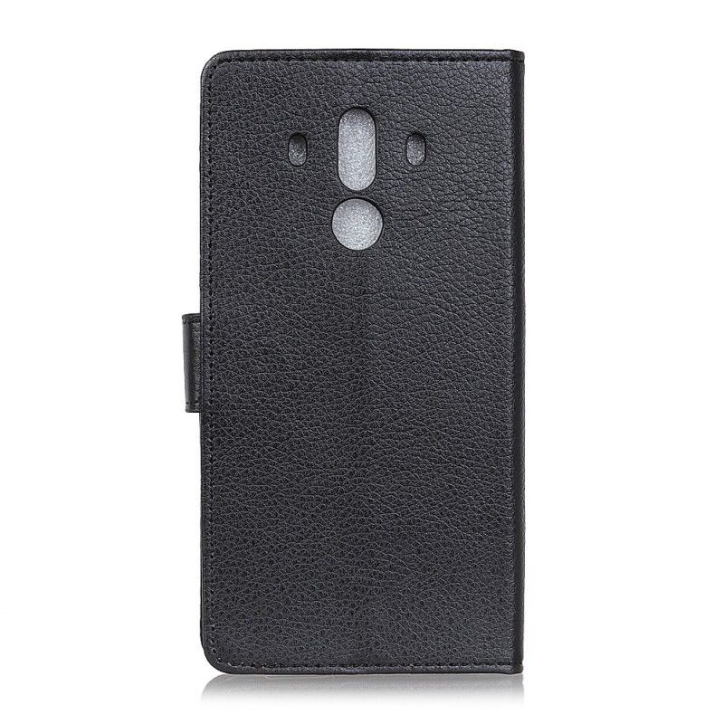 Folio Deksel for Huawei Mate 10 Pro Svart Skinneffekt