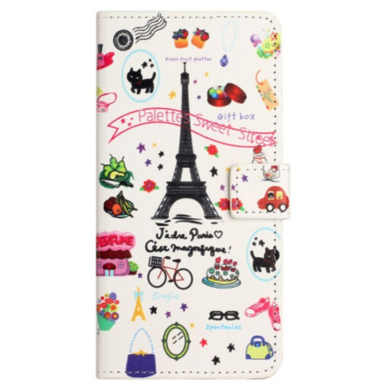 Folio Deksel Til Xiaomi Redmi Note 12 4G Jeg Elsker Paris