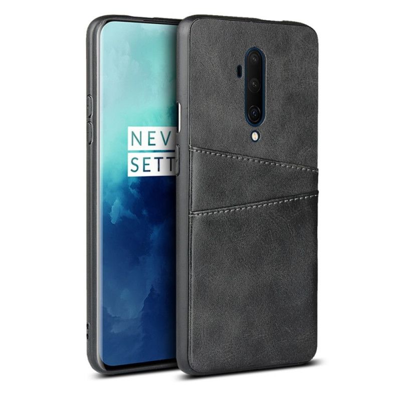 Deksel for OnePlus 7T Pro Svart Dobbel Kortholder