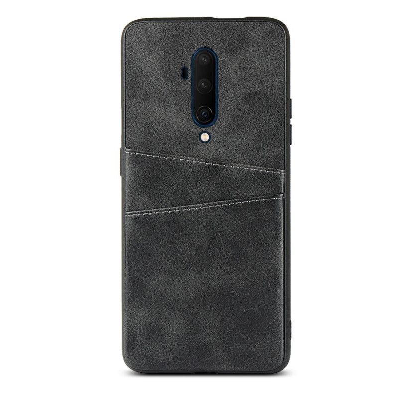 Deksel for OnePlus 7T Pro Svart Dobbel Kortholder