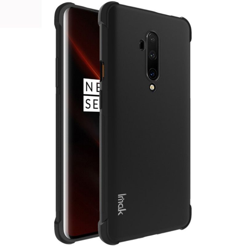 Deksel OnePlus 7T Pro Svart Fleksibel Silikon Med Imak Skjermfilm