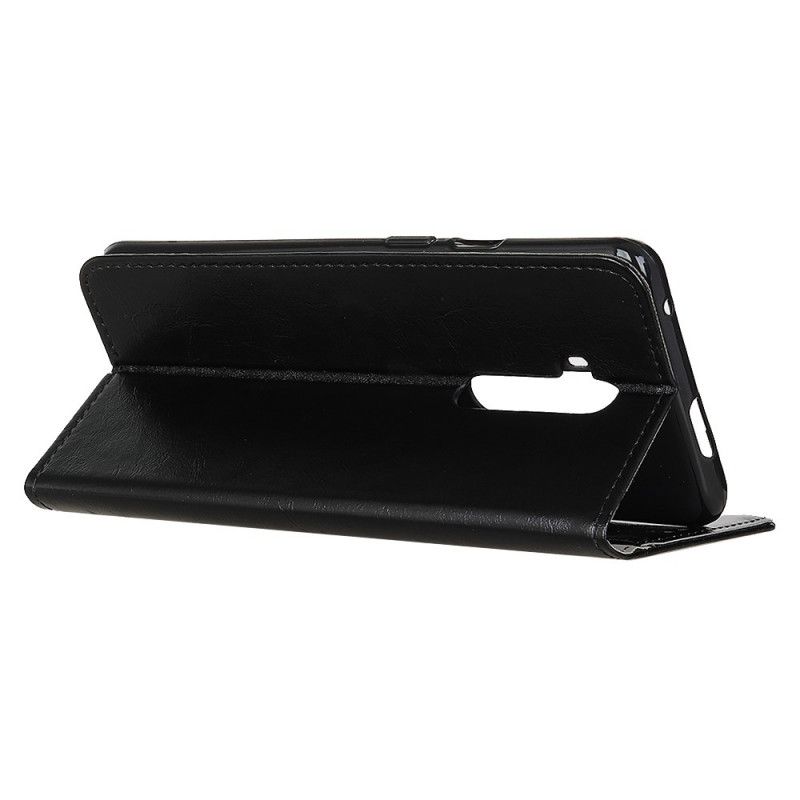 Folio Deksel for OnePlus 7T Pro Svart Skinnende Skinneffekt