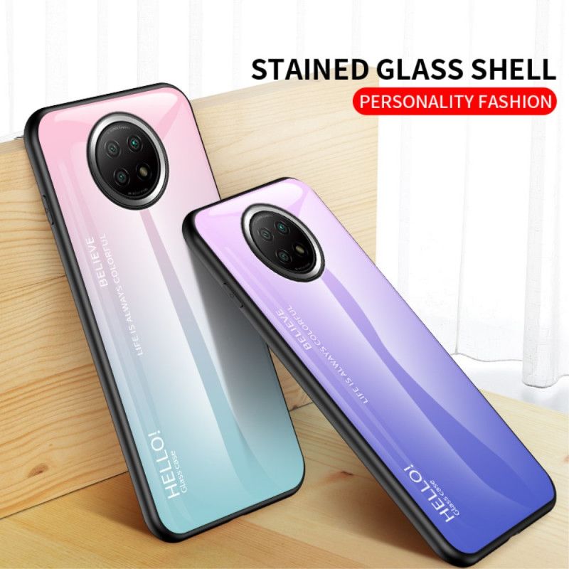 Deksel for Xiaomi Redmi Note 9 5G / Note 9T 5G Svart Hei Herdet Glass