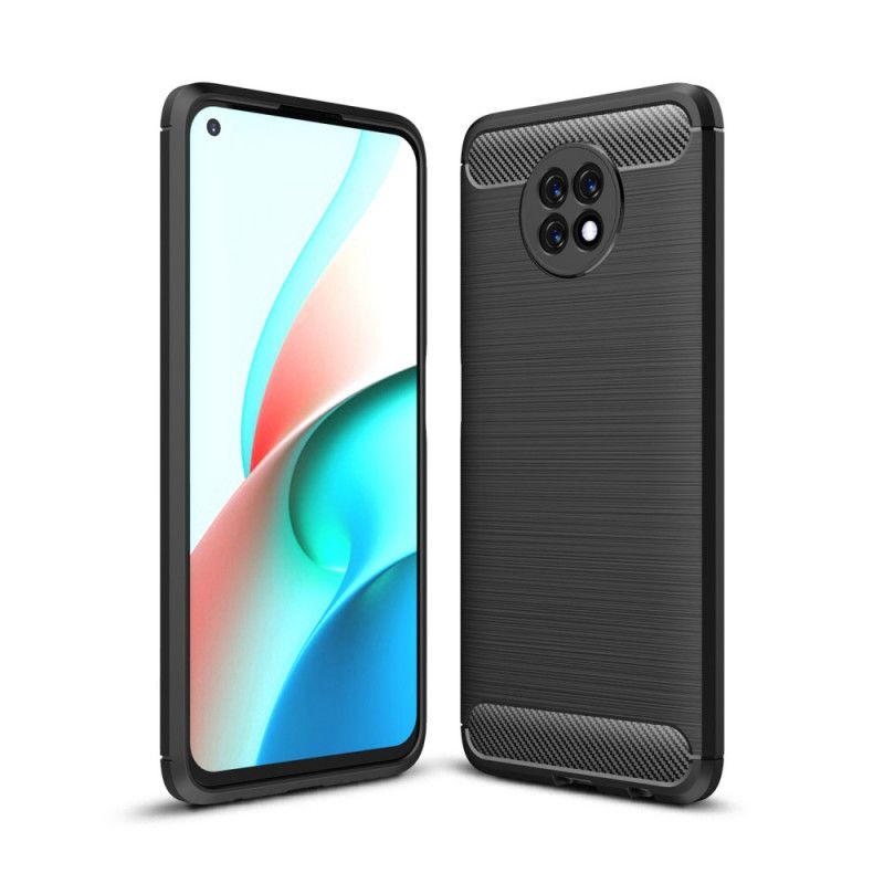 Deksel Xiaomi Redmi Note 9 5G / Note 9T 5G Svart Børstet Karbonfiber