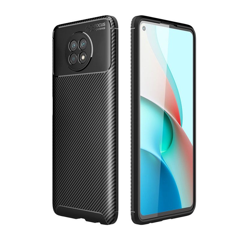 Deksel Xiaomi Redmi Note 9 5G / Note 9T 5G Svart Fleksibel Karbonfiber