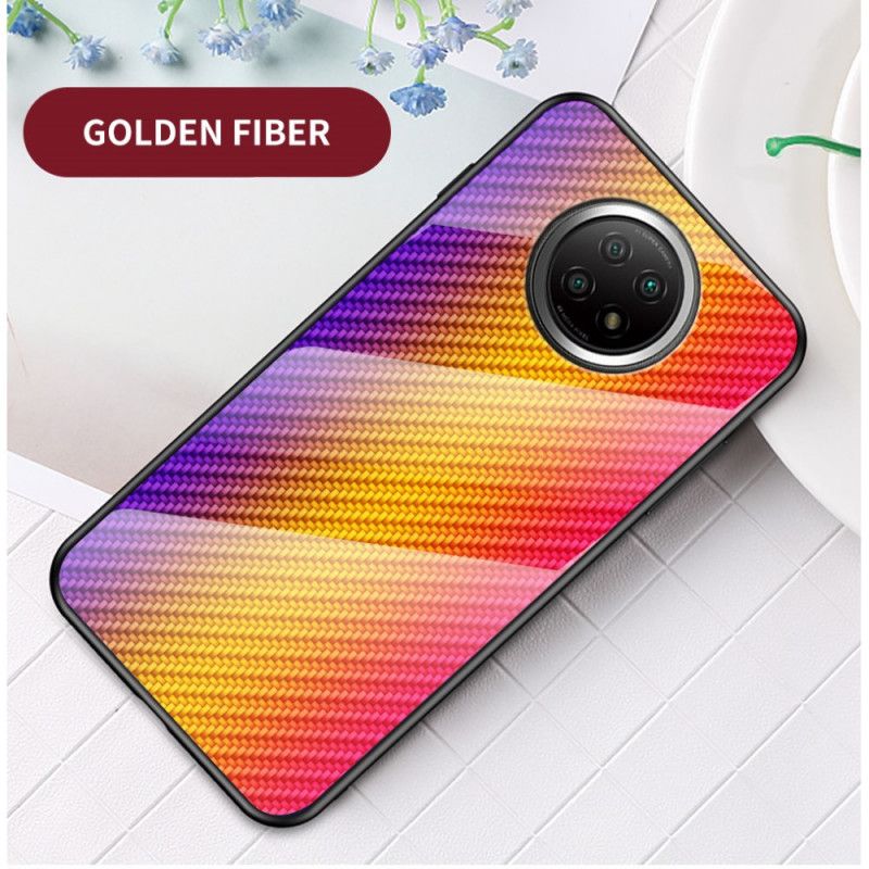 Deksel Xiaomi Redmi Note 9 5G / Note 9T 5G Svart Herdet Glass I Karbonfiber