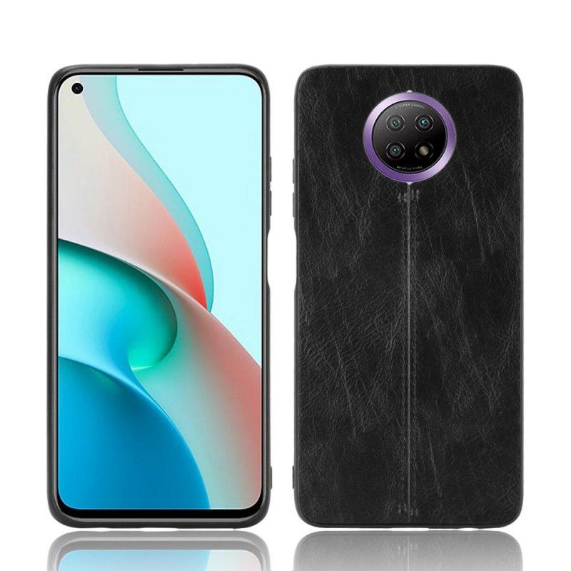 Deksel Xiaomi Redmi Note 9 5G / Note 9T 5G Svart Sydd Skinneffekt