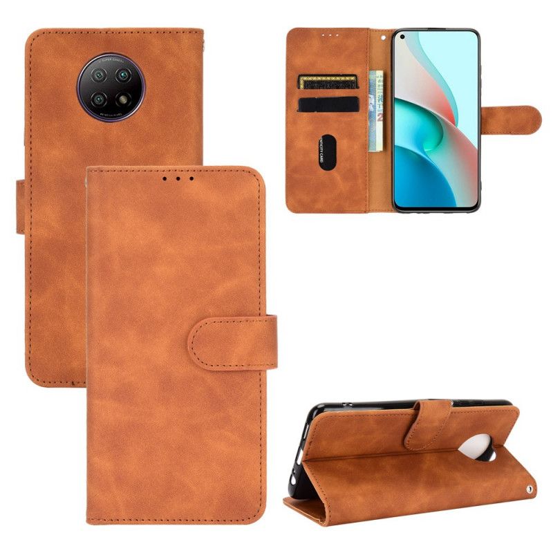 Folio Deksel for Xiaomi Redmi Note 9 5G / Note 9T 5G Svart Hudkontakt