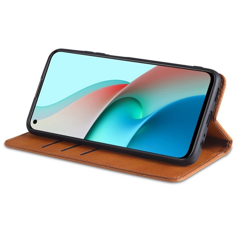 Folio Deksel Xiaomi Redmi Note 9 5G / Note 9T 5G Svart Azns Lærstil