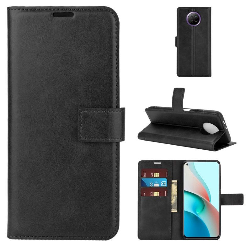 Folio Deksel Xiaomi Redmi Note 9 5G / Note 9T 5G Svart Ekstrem Slank Skinneffekt