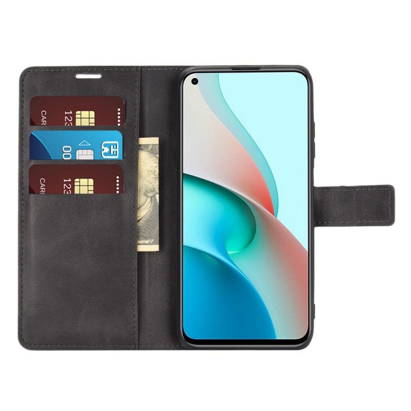 Folio Deksel Xiaomi Redmi Note 9 5G / Note 9T 5G Svart Ekstrem Slank Skinneffekt