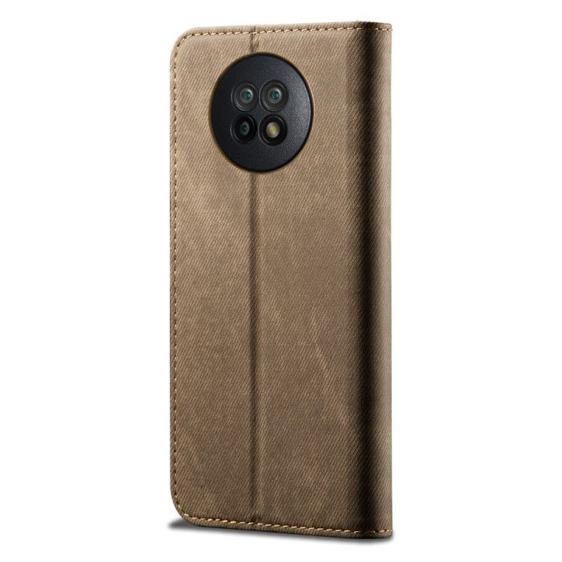 Folio Deksel Xiaomi Redmi Note 9 5G / Note 9T 5G Svart Jeansstoff