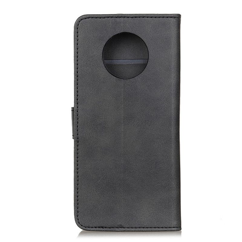 Folio Deksel Xiaomi Redmi Note 9 5G / Note 9T 5G Svart Retro Matt Skinneffekt