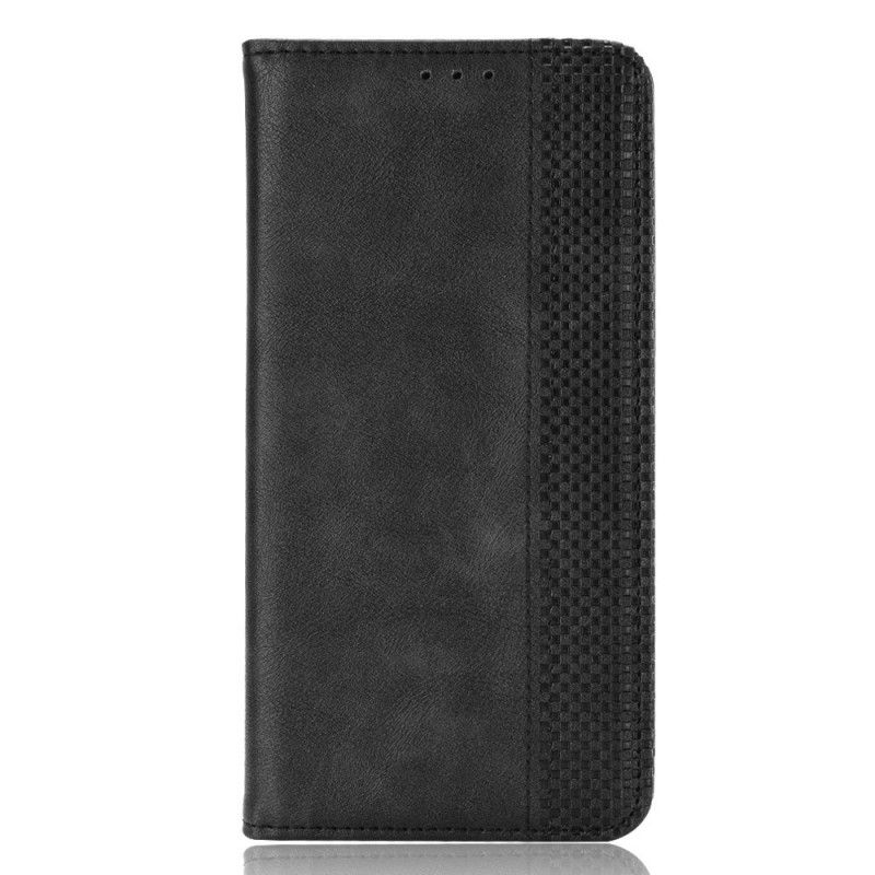 Folio Deksel Xiaomi Redmi Note 9 5G / Note 9T 5G Svart Stilisert Skinneffekt