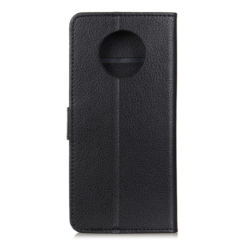 Folio Deksel Xiaomi Redmi Note 9 5G / Note 9T 5G Svart Tradisjonell Litchi