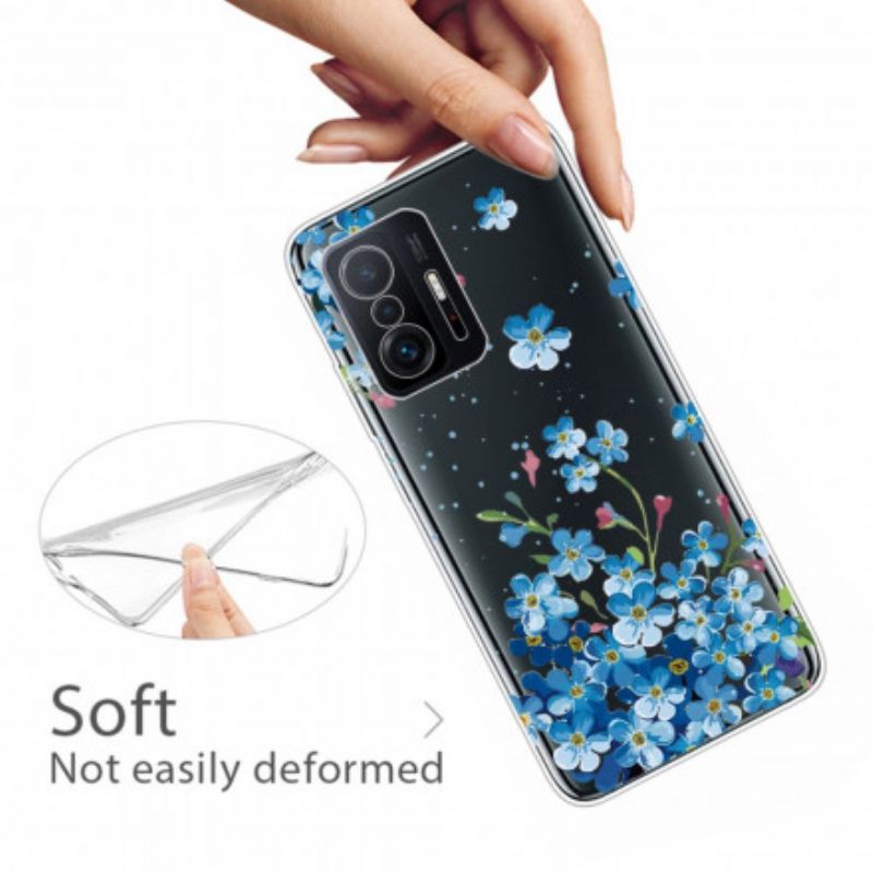 Deksel Xiaomi Mi 11t / 11t Pro Bukett Med Blå Blomster Beskyttelse Deksel