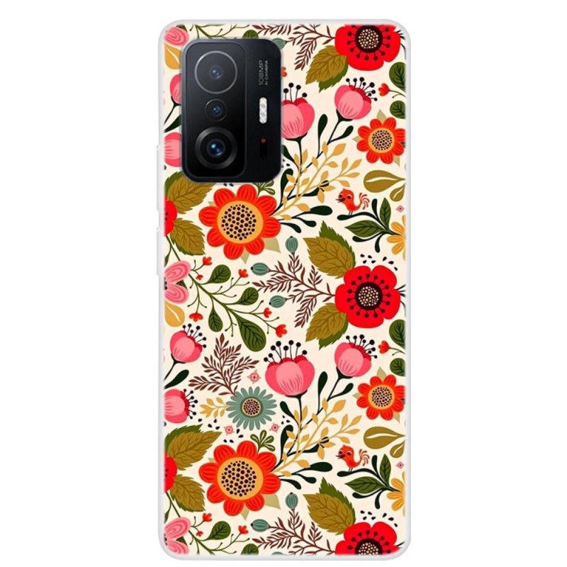 Deksel Xiaomi Mi 11t / 11t Pro Mobildeksel Blomsterteppe