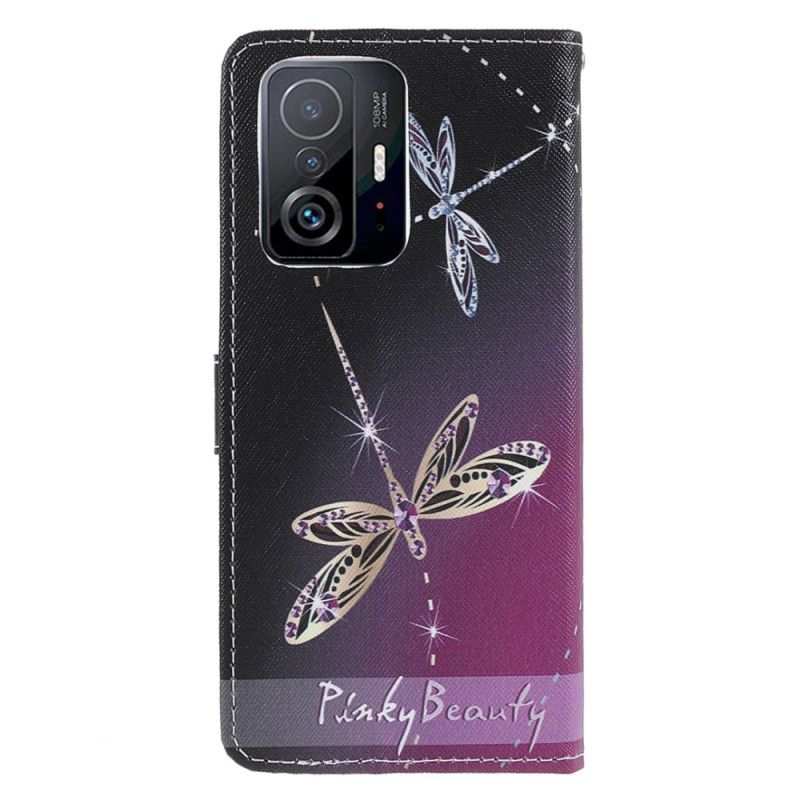 Folio Deksel Til Xiaomi Mi 11t / 11t Pro Thong Dragonflies