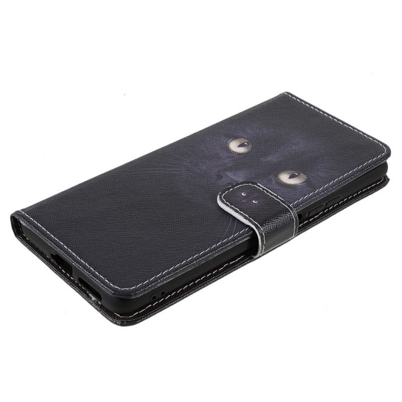 Folio Deksel Xiaomi Mi 11t / 11t Pro Black Strappy Cat Eyes