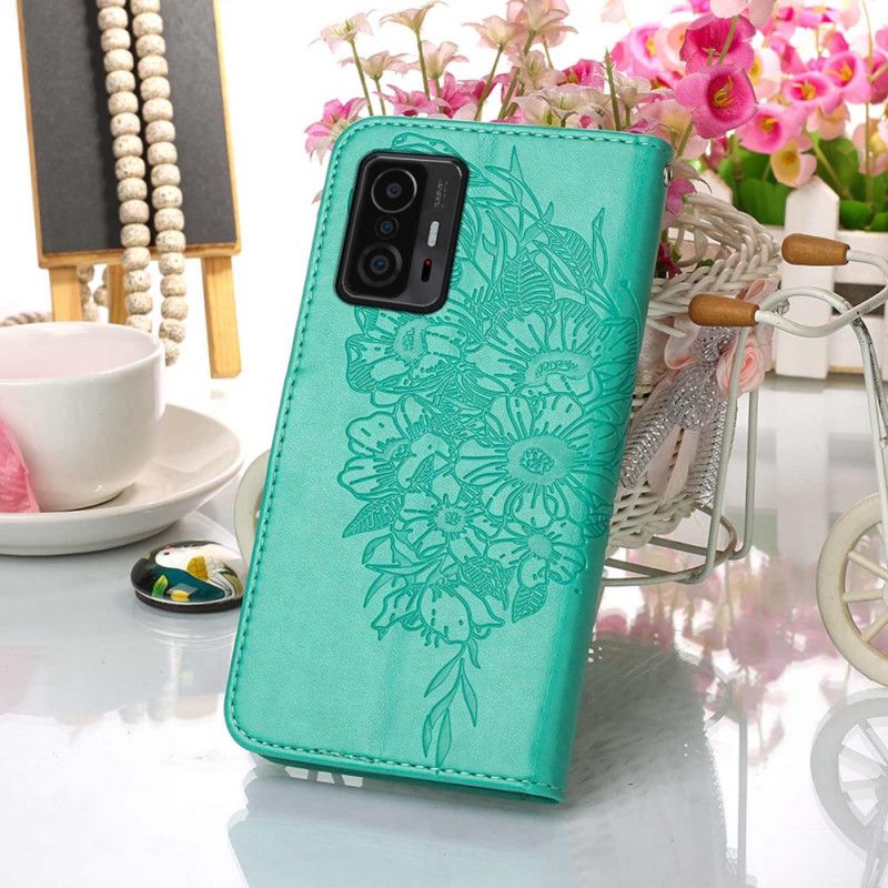 Folio Deksel Xiaomi Mi 11t / 11t Pro Butterfly Design Beskyttelse Deksel