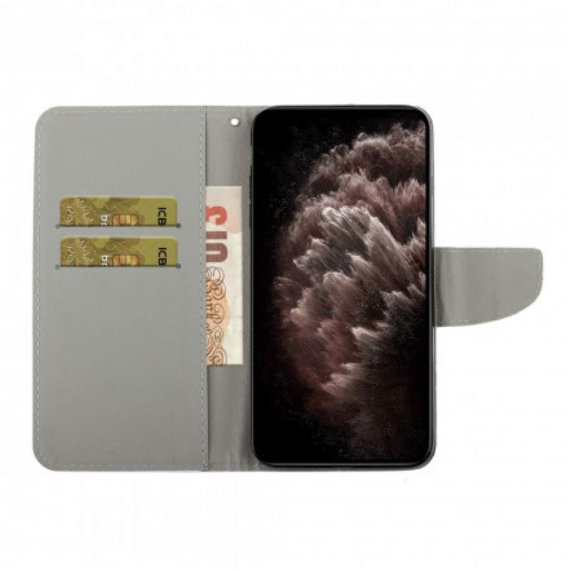 Folio Deksel Xiaomi Mi 11t / 11t Pro Flashy Half Strappy Mandala Beskyttelse Deksel