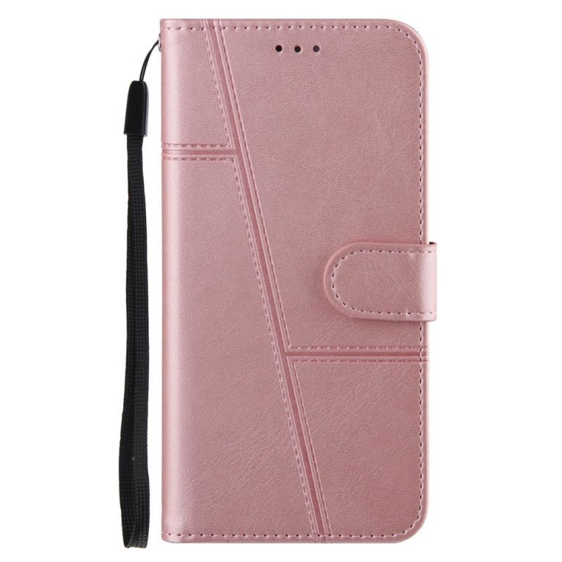 Folio Deksel Xiaomi Mi 11t / 11t Pro Geo Leather Effect Strappy