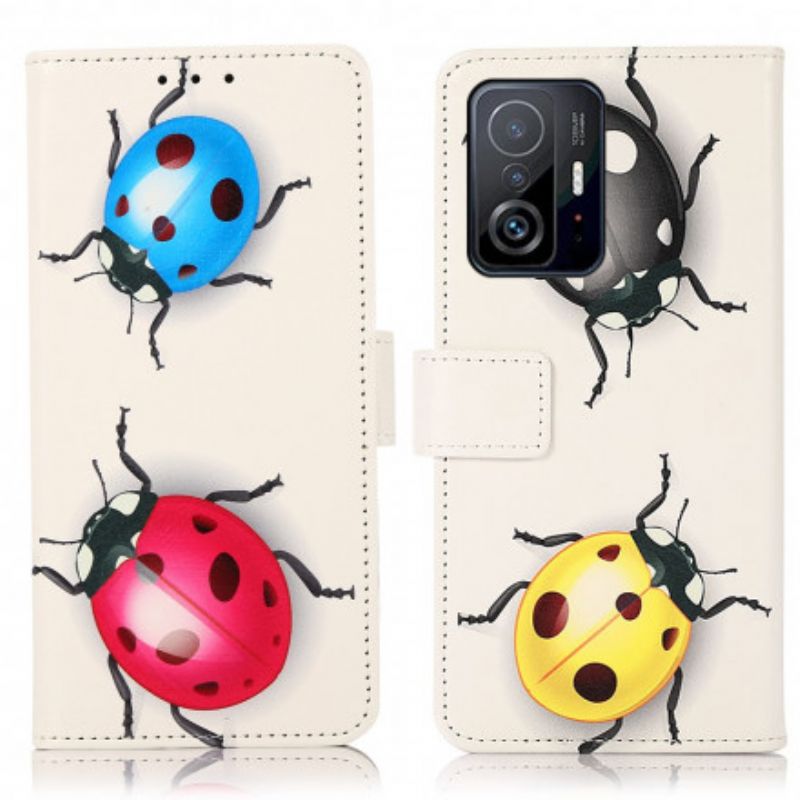 Folio Deksel Xiaomi Mi 11t / 11t Pro Ladybugs Beskyttelse Deksel