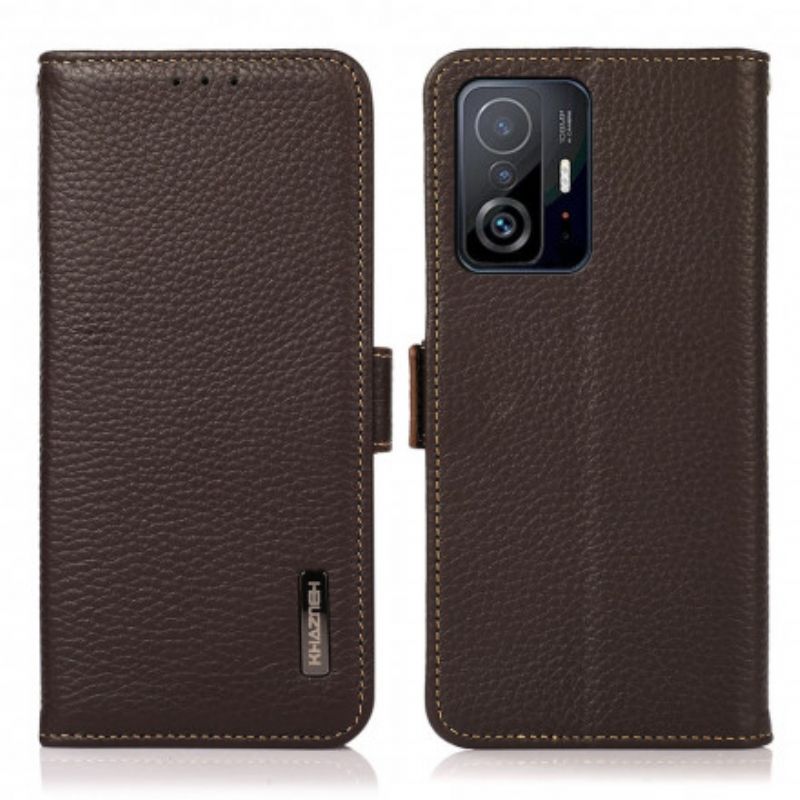 Folio Deksel Xiaomi Mi 11t / 11t Pro Litchi Leather Khazneh Rfid