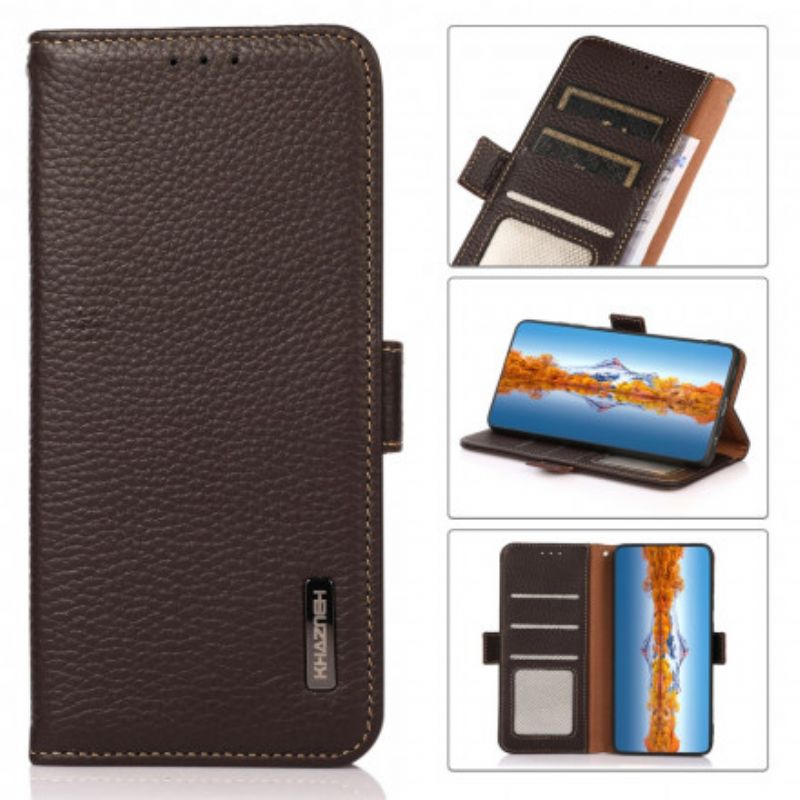 Folio Deksel Xiaomi Mi 11t / 11t Pro Litchi Leather Khazneh Rfid