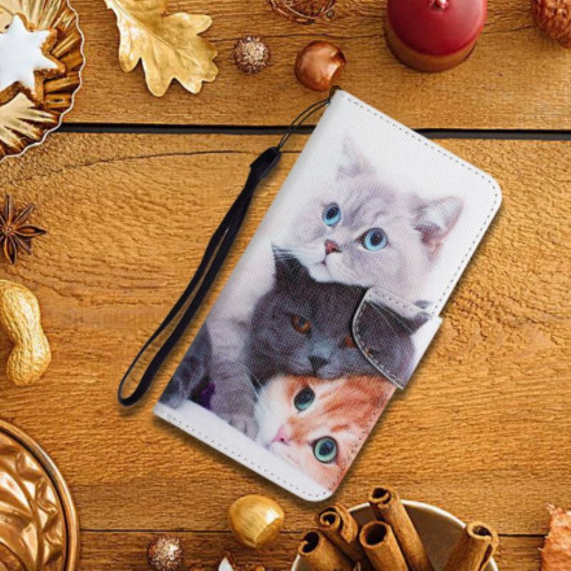 Folio Deksel Xiaomi Mi 11t / 11t Pro Pile Of Cats Stropp Beskyttelse Deksel