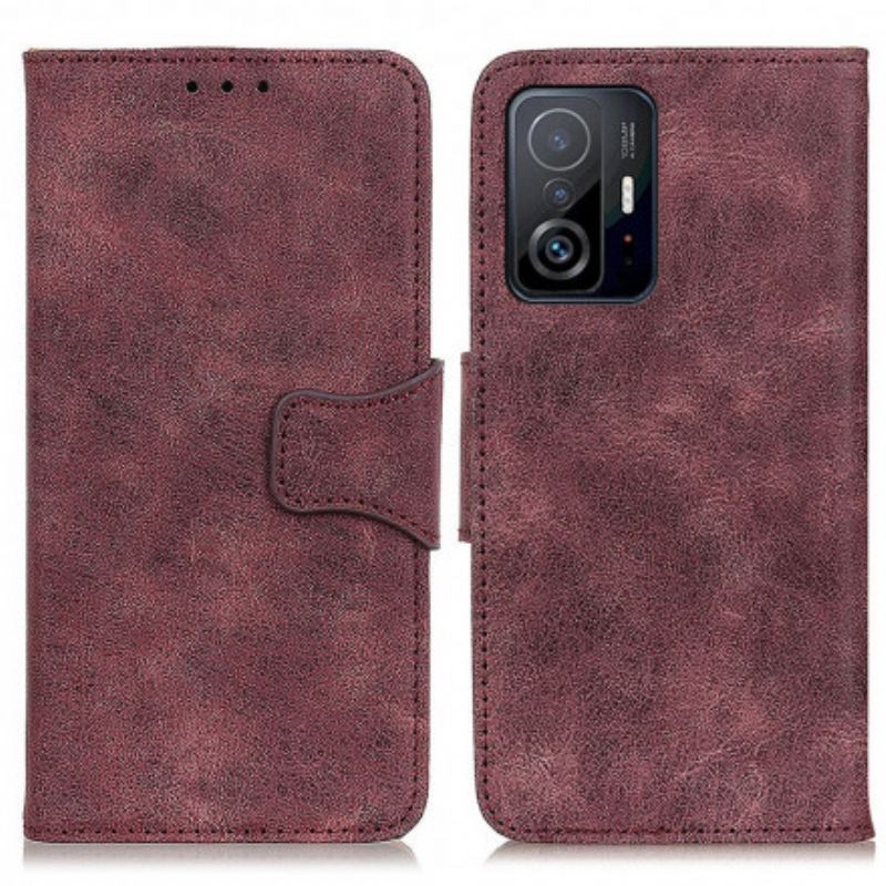 Folio Deksel Xiaomi Mi 11t / 11t Pro Vintage Split Leather Beskyttelse Deksel