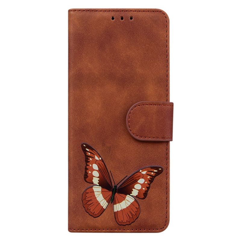 Lærdeksel Folio Deksel Xiaomi Mi 11t / 11t Pro Skin-touch Butterfly