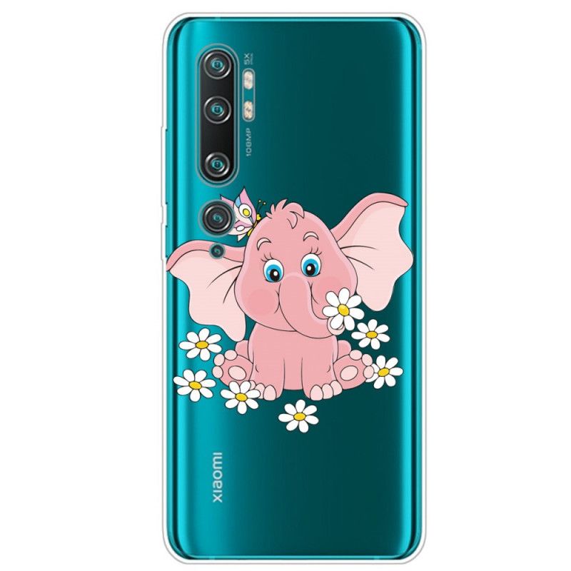 Deksel for Xiaomi Mi Note 10 / 10 Pro Gjennomsiktig Rosa Elefant