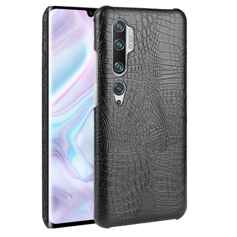 Deksel for Xiaomi Mi Note 10 / 10 Pro Svart Krokodillehudstil